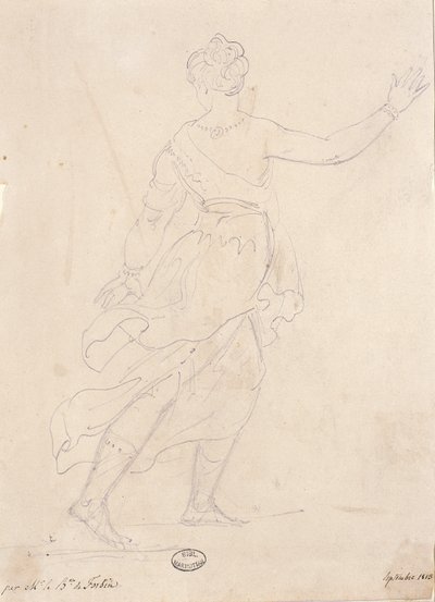 Nainen takaa, 1813 tekijältä French School