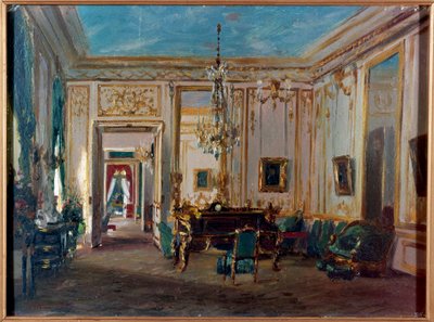 Impress Eugenien työkaappi Pyhän pilven maalaus 1800-luvulta. Pariisi, koristetaide tekijältä French School
