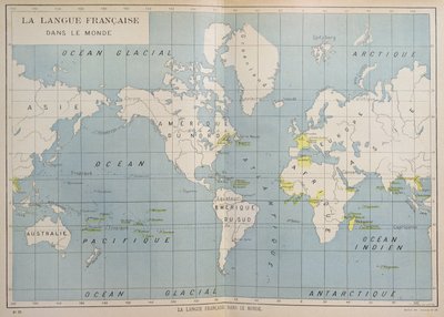 Ranskankielisten maiden maailmankartta, 1900-luvun alku tekijältä French School