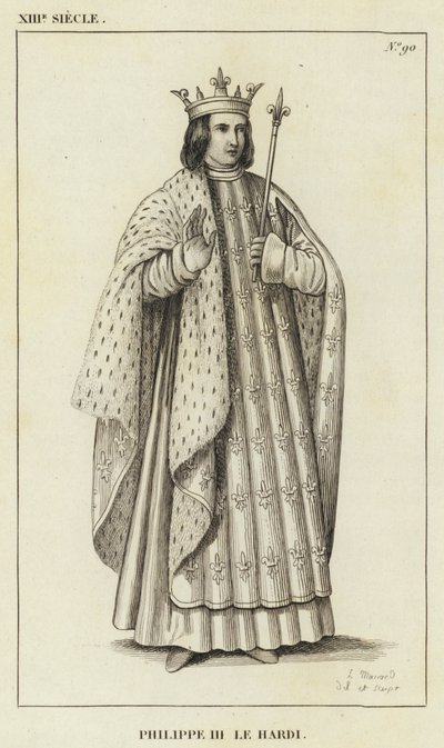 XIII vuosisata, Philip III rohkea (kaiverrus) tekijältä French School