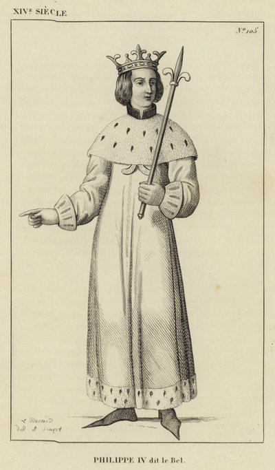 XIV vuosisata, Philippe IV dit le Bel (kaiverrus) tekijältä French School