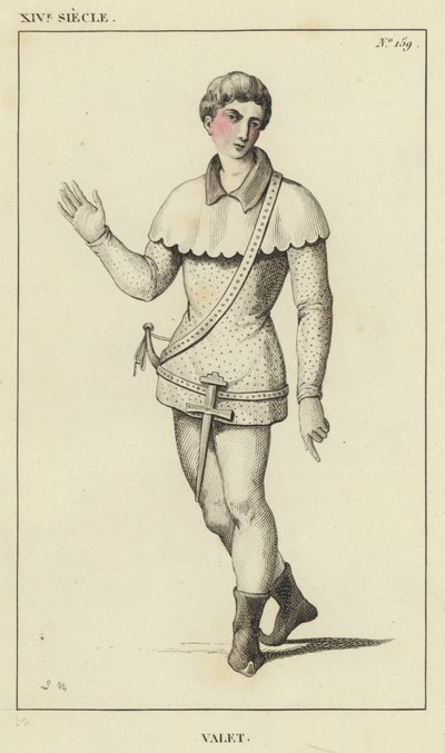 XIV Siecle, Valet (värillinen kaiverrus) tekijältä French School