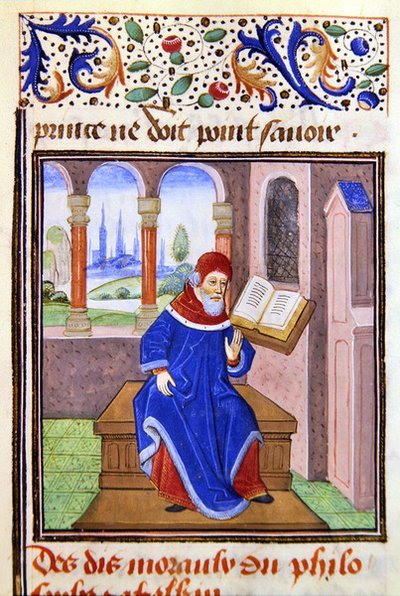 Zaqaquin, Histoire des Philosophes, 1400-luvun loppu (vellum) tekijältä French School