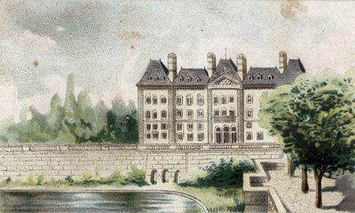 näkymä Meudonin linnalle (Seine ja Oise). tekijältä French School