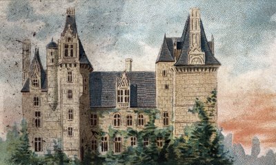 näkymä Montigny-le-Ganelonin linnalle (Montigny le ganelon) (Eure et loir). tekijältä French School