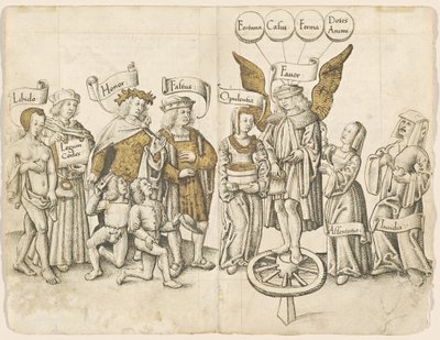 Vuoropuhelu ihmisen suosiosta (recto) [fol. 15 verso / 16 recto] tekijältä French early 16th Century
