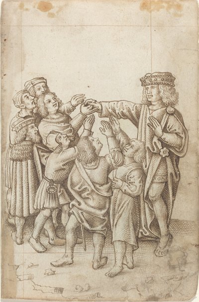 "Älä anna oikeaa kättäsi kaikille ja kaikille" [fol. 13 recto] tekijältä French early 16th Century