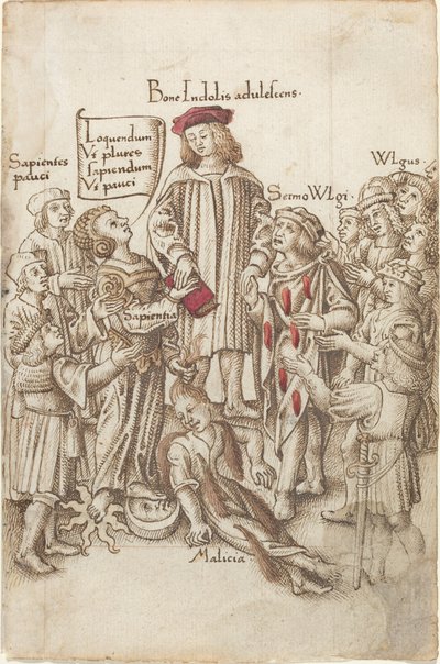 "Älä kävele yleisen tien ulkopuolella" [fol. 35 recto] tekijältä French early 16th Century