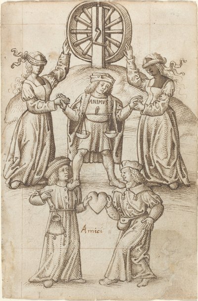 "Ystävyys on tasa-arvoa; ystävä on toinen minä" [fol. 10 recto] tekijältä French early 16th Century