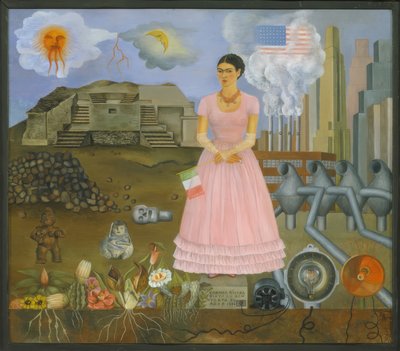 Omakuva Meksikon ja Yhdysvaltojen rajalla tekijältä Frida Kahlo