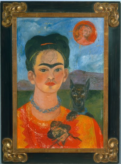 Omakuva, jossa Diegon muotokuva on rinnallani... tekijältä Frida Kahlo
