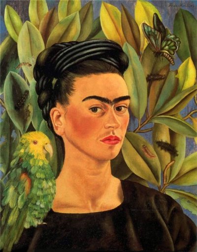 Omakuva Boniton kanssa tekijältä Frida Kahlo