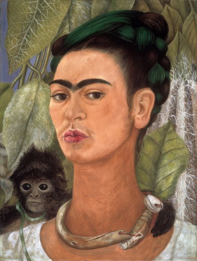 Omakuva apinan kanssa tekijältä Frida Kahlo