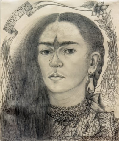 Omakuva omistettu Marte R. Gómezille. tekijältä Frida Kahlo
