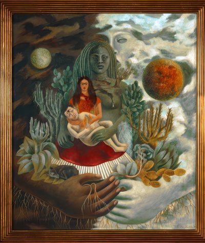Maailmankaikkeuden ja maan rakkauden syleily (Meksiko), Minä, Diego ja Señor Xólotl, 1949. tekijältä Frida Kahlo