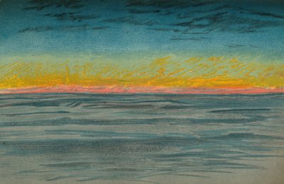 The Wing Polar Day, 22. syyskuuta 1893. Pastelliluonnos, 1893 1897 tekijältä Fridtjof Nansen