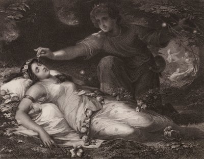 Shakespeare: Kesäyön unelma (kaiverrus) tekijältä Friedrich Schwoerer