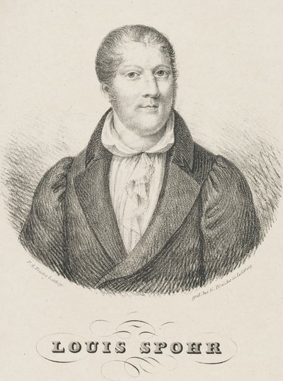 Louis Spohrin muotokuva 1784-1859, n. 1830-1840. tekijältä Friedrich August Fricke