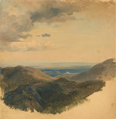 Näkymä Tonavan laaksoon tekijältä Friedrich August Mathias Gauermann