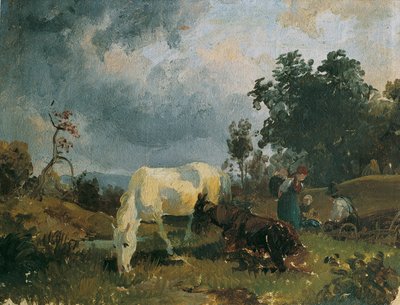 Harmaa hevonen nummella tekijältä Friedrich August Mathias Gauermann