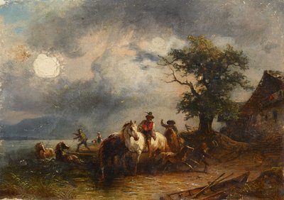 hevoslampi tekijältä Friedrich August Mathias Gauermann