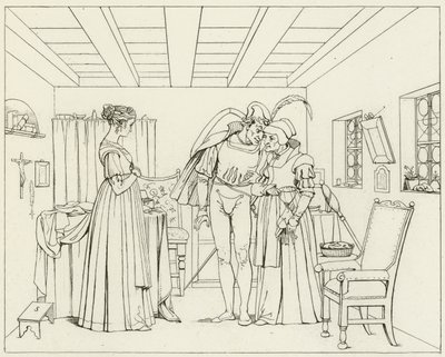 Kuvitus Goethes Faustille tekijältä Friedrich August Moritz Retzsch