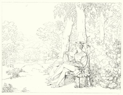 Kuvitus Schillerin Lied von der Glockelle tai Kellon laululle (kaiverrus) tekijältä Friedrich August Moritz Retzsch