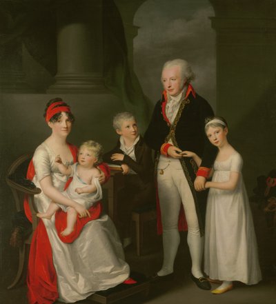 Marc Andre Souchay (1759-1814) ja hänen perheensä, n. 1805 tekijältä Friedrich Carl Groger