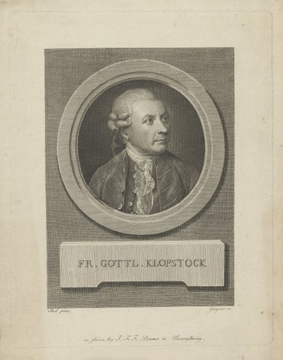Friedrich Gottlieb Klopstockin muotokuva 1724-1803, n. 1790. tekijältä Friedrich Christian Gottlieb Geyser