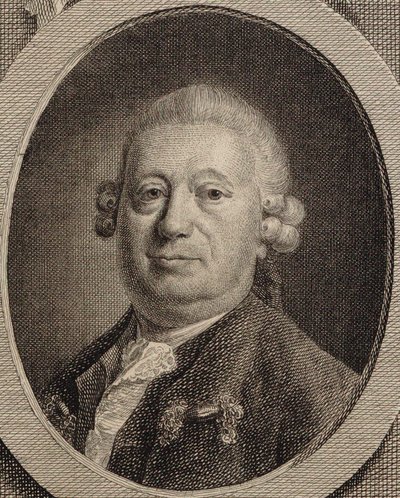 Säveltäjä Johann Heinrich Rollen muotokuva 1716-1785, 1780. tekijältä Friedrich Christian Gottlieb Geyser
