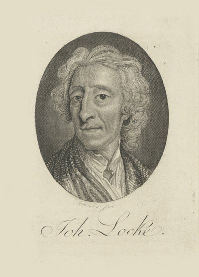 Lääkärin ja filosofin John Locken muotokuva 1632-1704, noin 1770. tekijältä Friedrich Christian Gottlieb Geyser