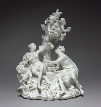 Bacchus ja Venus, valmistaja Tournay Factory, Belgia, n. 1755 tekijältä Friedrich Elias I Meyer