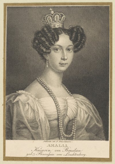 Amélie of Leuchtenberg 1812-1873, Brasilian keisarinna, 1830. tekijältä Friedrich Fleischmann