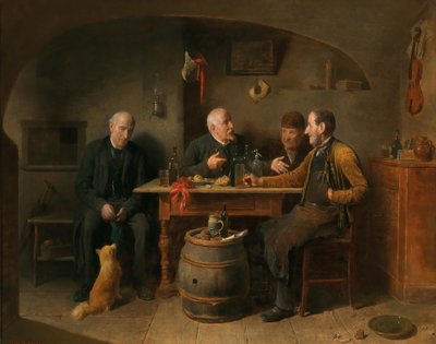 Saksa: Neljä miestä tavernassa A Tavernakohtaus tekijältä Friedrich Friedlander