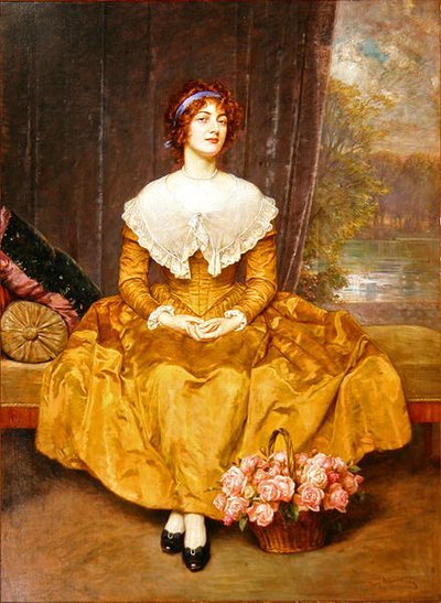 Muotokuva naisesta (öljy kankaalle) tekijältä Friedrich Georg Papperitz