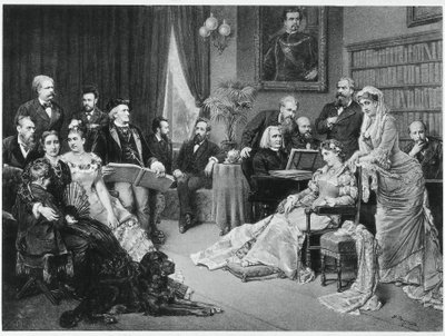 Richard Wagner ja Liszt Bayreuthissa Cosiman ja Siegfriedin kanssa - Fritz Georg Papperitzin mukaan tekijältä Friedrich Georg Papperitz
