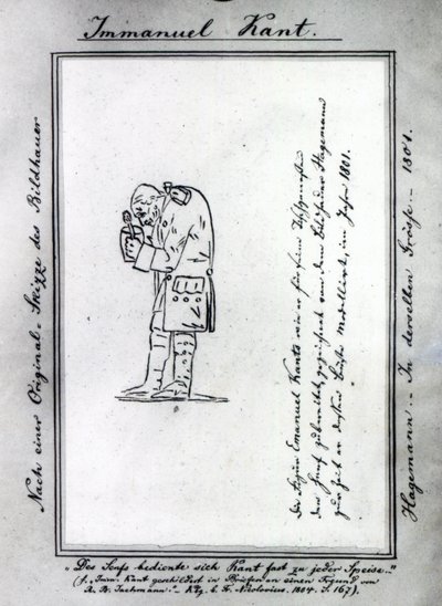 Kant sekoittaa sinappia, 1801 tekijältä Friedrich Hagemann