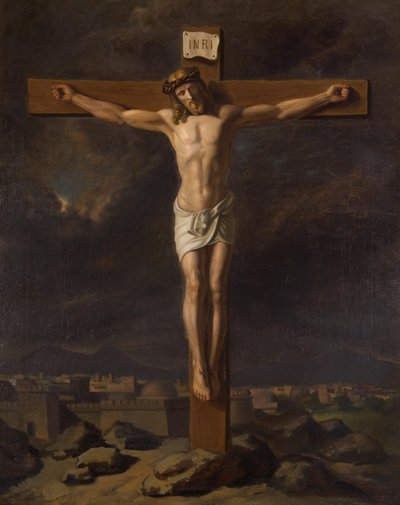 Crucifixus maisemassa tekijältä Friedrich Hasslwander