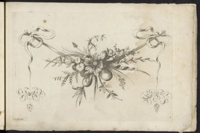 Festool van vruchten, bladeren en bloemen Erilainen uusi kukkien ja hedelmien juhla (sarjan nimi) tekijältä Friedrich Jacob Morisson