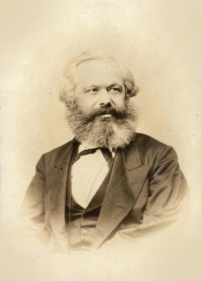 Muotokuva Karl Marxista (1818-1883), Wunder, Friedrich Karl (1815-1893). Albumin valokuva tekijältä Friedrich Karl Wunder