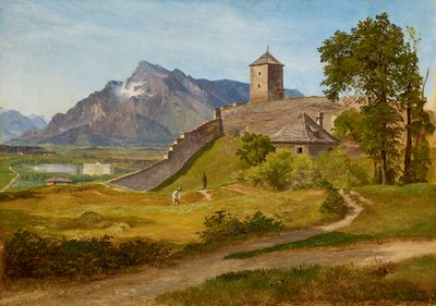 Armeijan vartiotalo ja Josefsturm Salzburgin Mönchsbergissä tekijältä Friedrich Loos