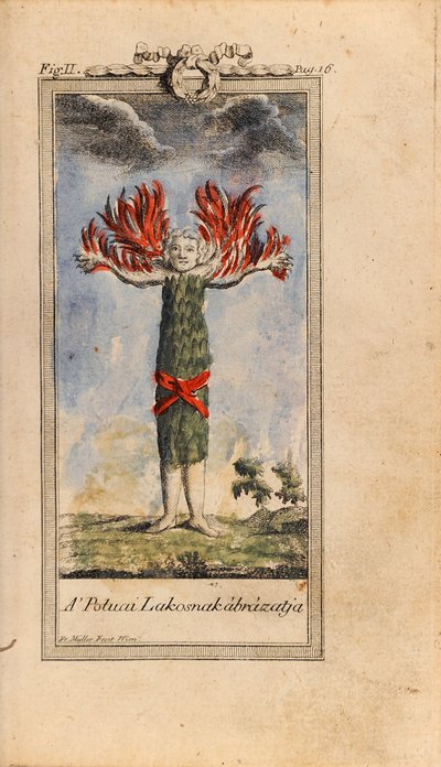 Kuvitus teoksessa Ludvig Holberg- Niels Klimin matka maailman maanalaiseen maailmaan. tekijältä Friedrich Müller