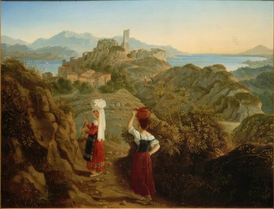 Ihanteellinen italialainen maisema tekijältä Friedrich Nerly