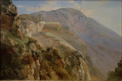 Luostari vuorilla lähellä Subiacoa tekijältä Friedrich Nerly