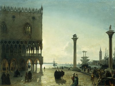 Piazza San Marco yöllä, tekijältä Friedrich Nerly