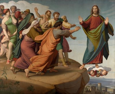 Kristus pakenee fariseuksia tekijältä Friedrich Overbeck