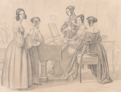 Musicale Prellersissä, 1838. tekijältä Friedrich Preller