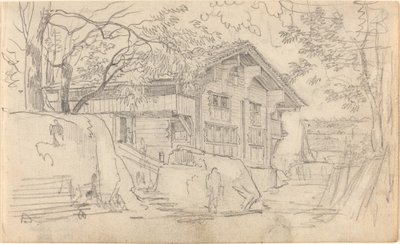 Sveitsiläisen maalaistalon piha tekijältä Friedrich Salathé