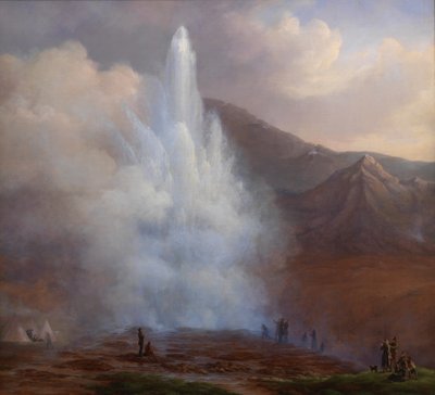 Suuren geysirin purkaus Islannissa vuonna 1834 tekijältä Friedrich Theodore Kloss
