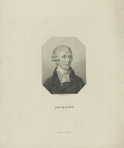 Muotokuva säveltäjä Joseph Haydnista 1732-1809, 1818. tekijältä Friedrich Wilhelm Bollinger